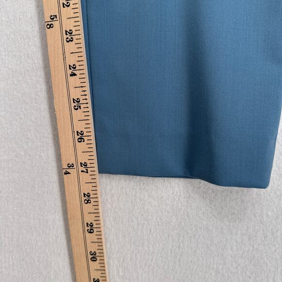 SAMSOE Pants Womens Small Blue Wool Blend Slim Tapered Trousers Pockets Career - Picture 14 of 14